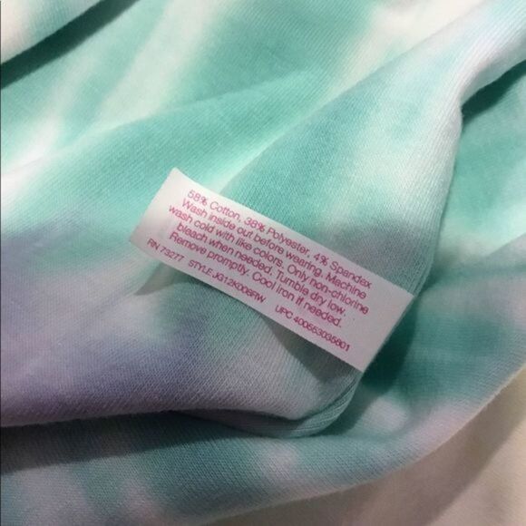 SO bandeau tube top Juniors Large yellow aqua tie‎ dye new with tags - Picture 3 of 10